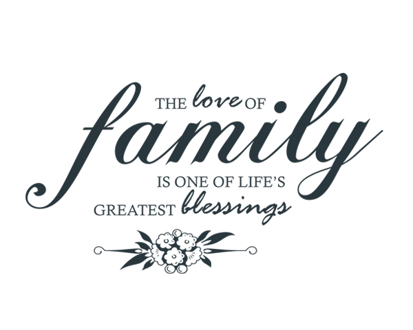 Love Of Family Word Art 1