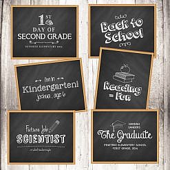 Chalkboard Signs Set - School