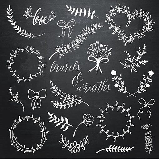Laurel & Wreaths Doodle Overlays