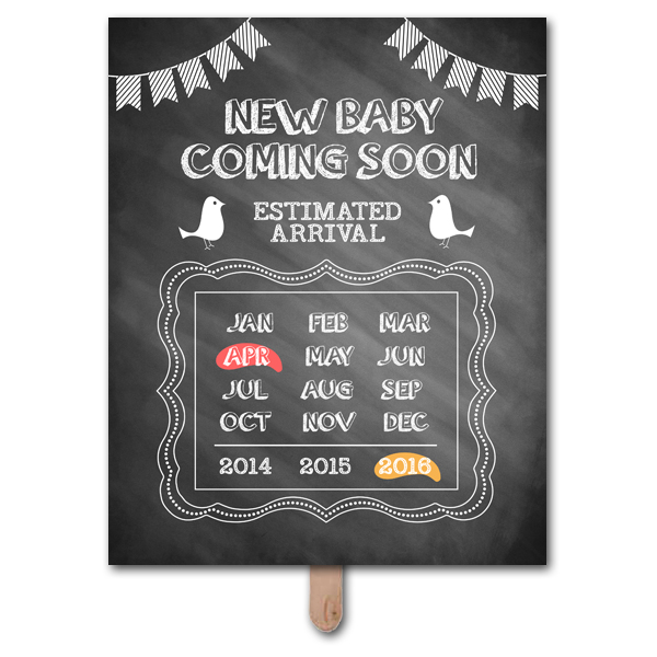 Coming Soon Pregnancy Announcement Photo Prop Template –