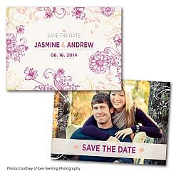 Bloom Lilac Save the Date Card