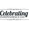 Celebrating Independence July Word Art