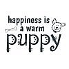 Happiness Puppy Word Art