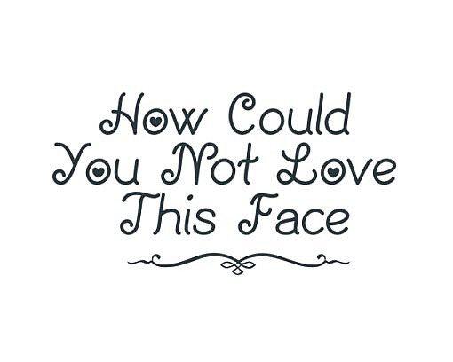 Love Face Word Art
