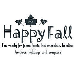 Happy Fall Word Art