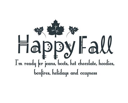 Happy Fall Word Art