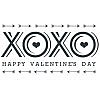 XOXO Valentine's Day Word Art
