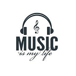 Music Is My Life Word Art