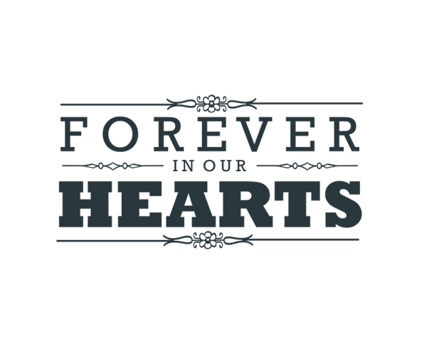 Forever In Our Hearts Word Art