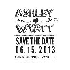 Ashley Save The Date Word Art