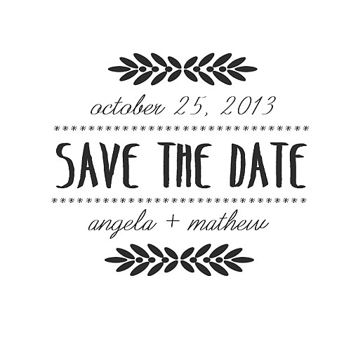 Angela Save The Date Word Art