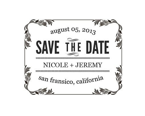 Nicole Save The Date Word Art