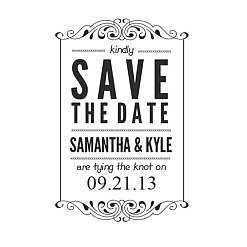 Samantha Save The Date Word Art
