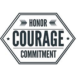 Honor Courage Word Art