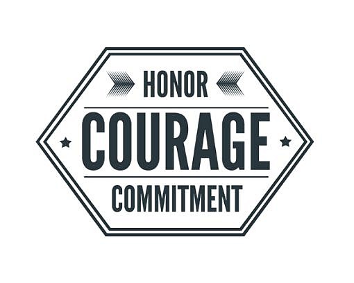 Honor Courage Word Art