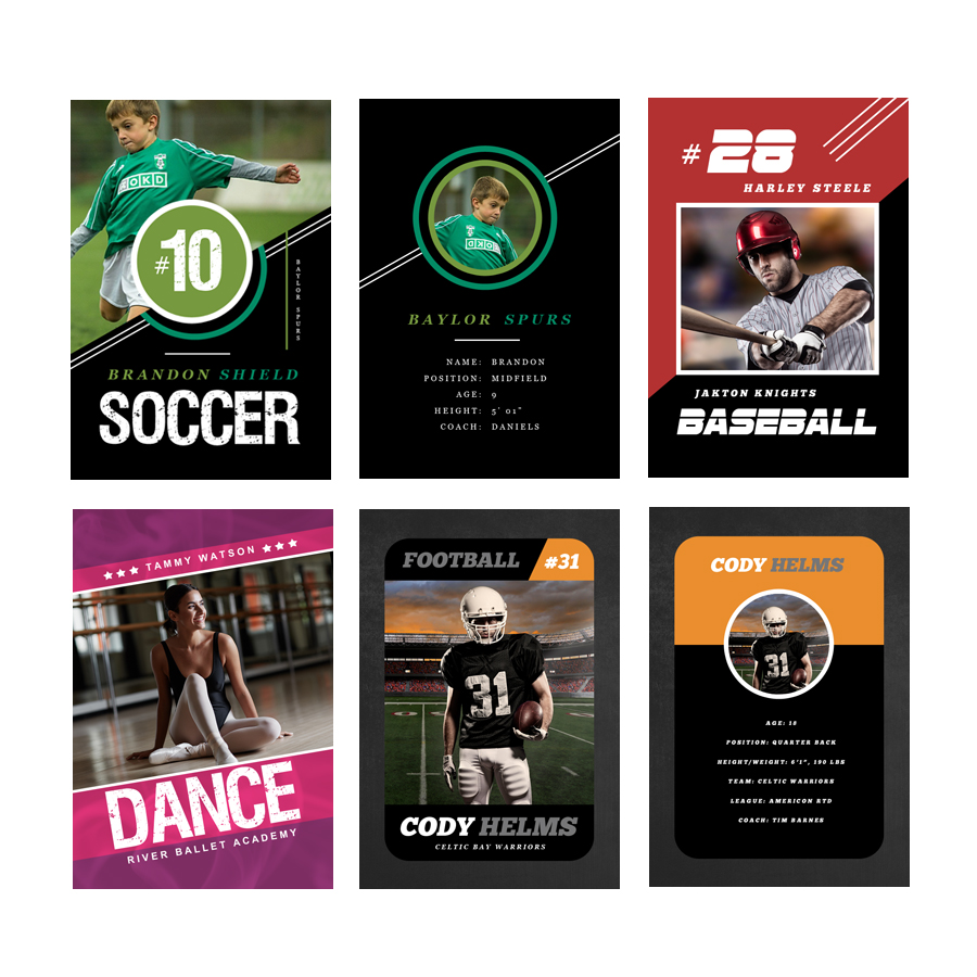 Sports Trading Card Templates Squijoo