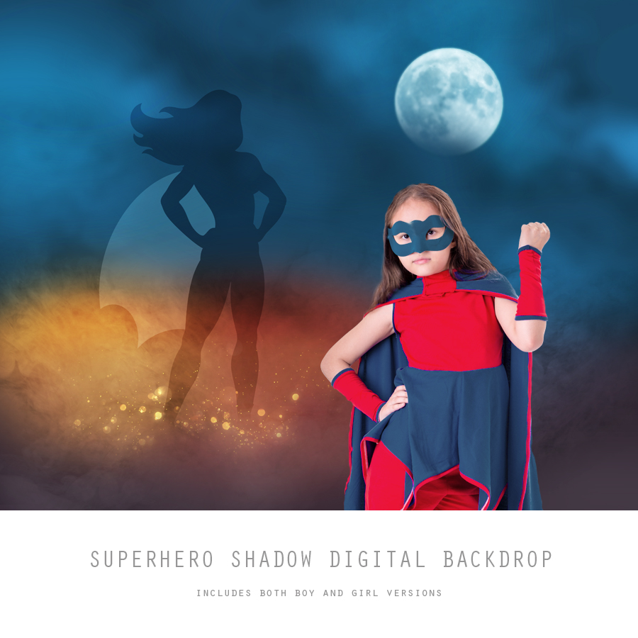 Superhero Shadow Digital Backdrops (16×20) | Squijoo.com