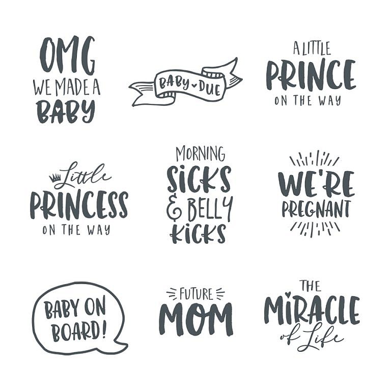 Maternity Word Art Overlays Vol. 2