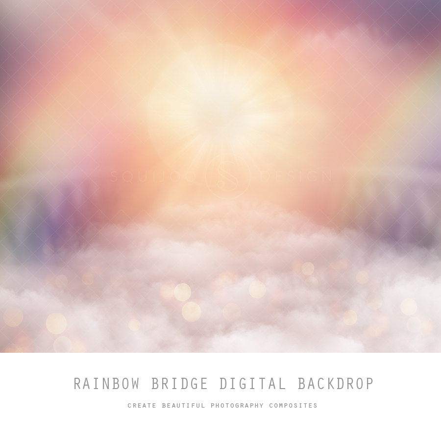 Rainbow Bridge Heaven Digital Backdrop | Squijoo.com