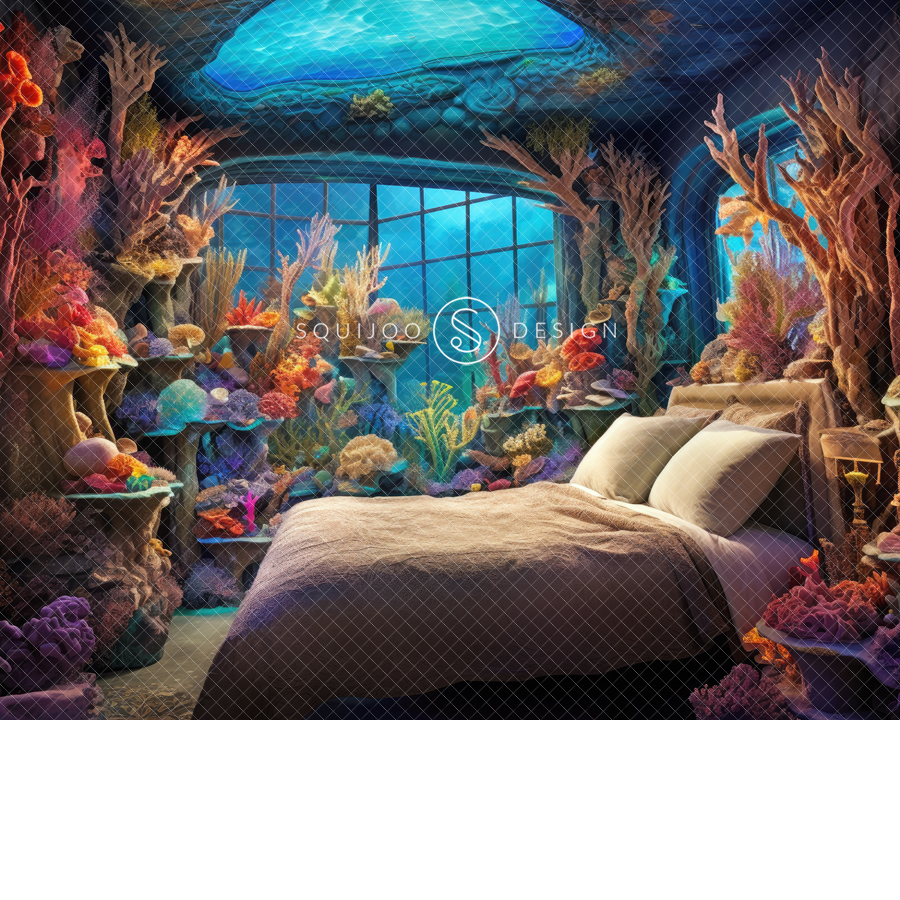 Underwater Room Digital Backdrop – Corals –