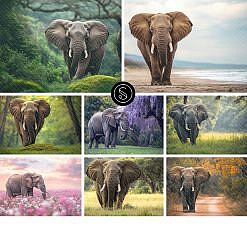 Majestic Elephant Digital Backdrops