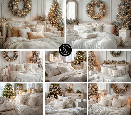Christmas Bedroom Digital Backdrops – Squijoo.com