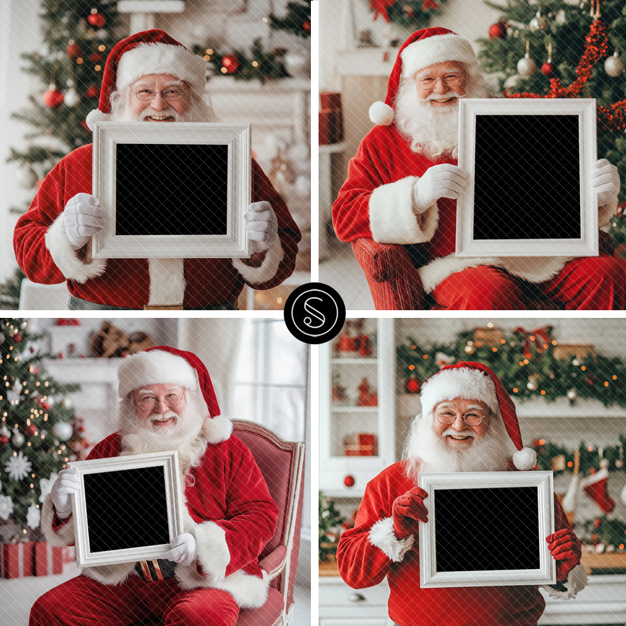 Santa Frame Digital Backdrops - Brighter Days