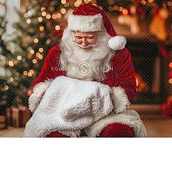 Newborn Digital Backdrop - Santa's Welcome