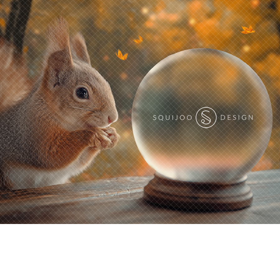 Fall Digital Backdrop - Squirrel Globe - Image 2