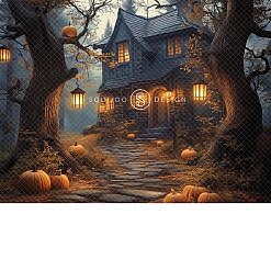 Halloween Digital Backdrop - Spooky Cottage