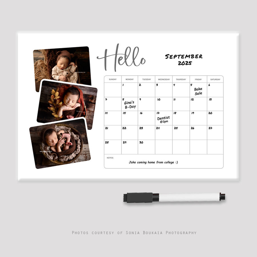 Dry Erase Board Calendar Templates (18 x 12)
