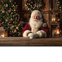 Christmas Digital Backdrop - Santa's Table