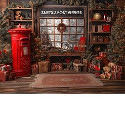 Christmas Digital Backdrop - Santa's Post Office