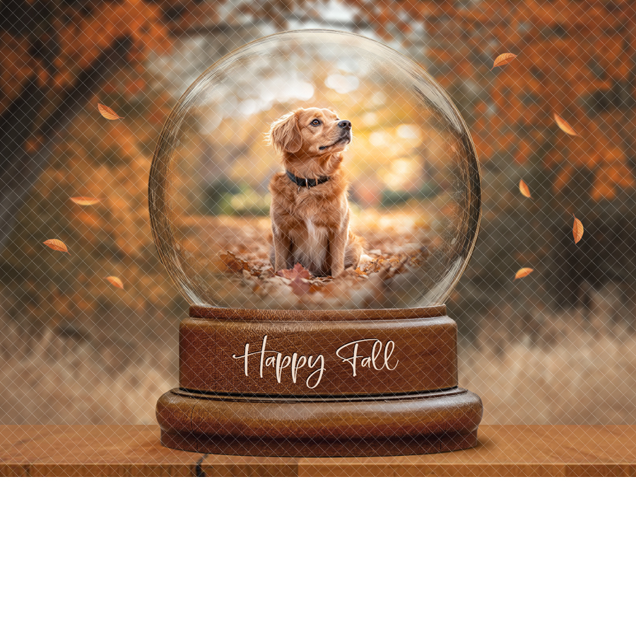 Fall Digital Backdrop - Season Globe