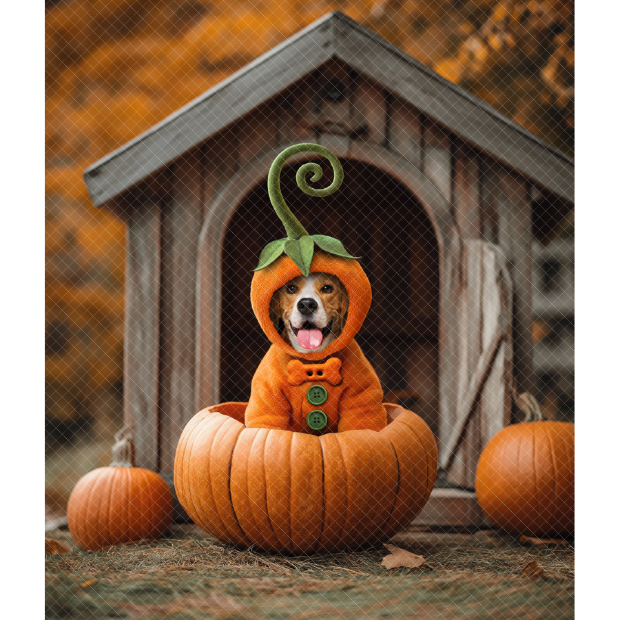 Fall Digital Backdrop - Pet Pumpkin