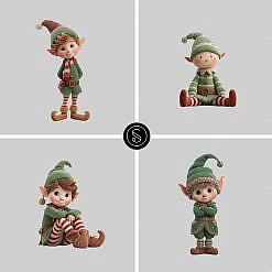 Christmas Overlays - Cute Elves