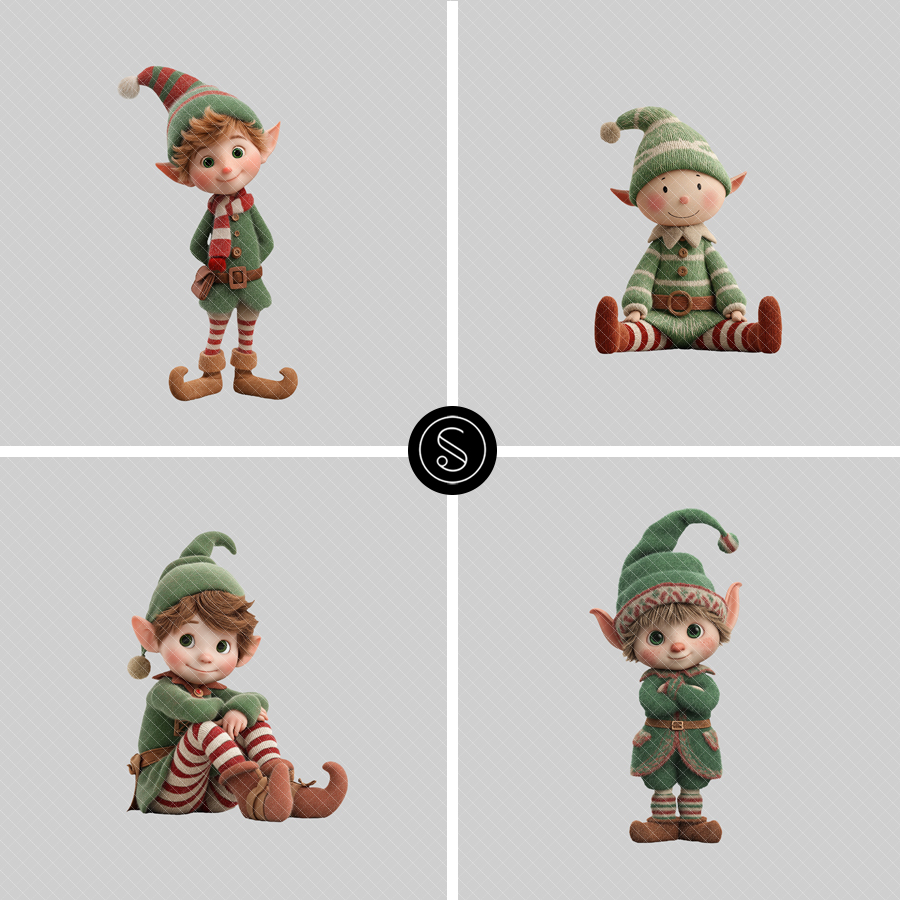 Christmas Overlays - Cute Elves