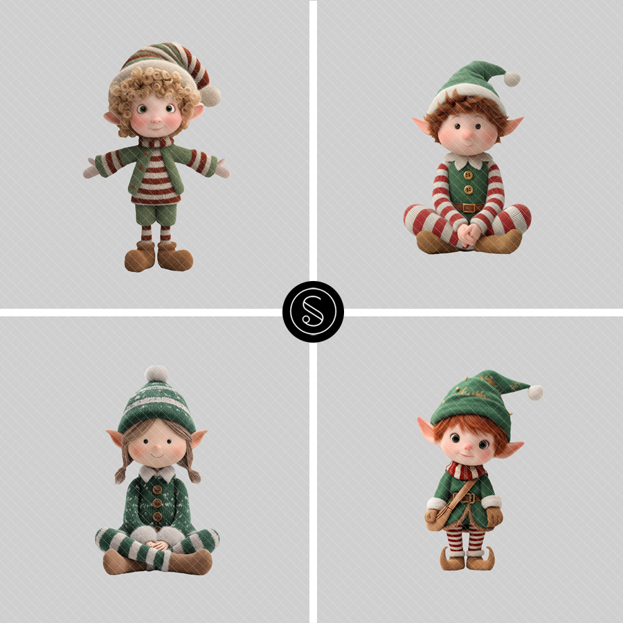 Christmas Overlays - Cute Elves - Image 2