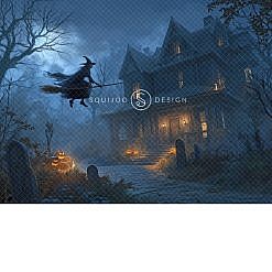 Halloween Digital Backdrop - Earie House