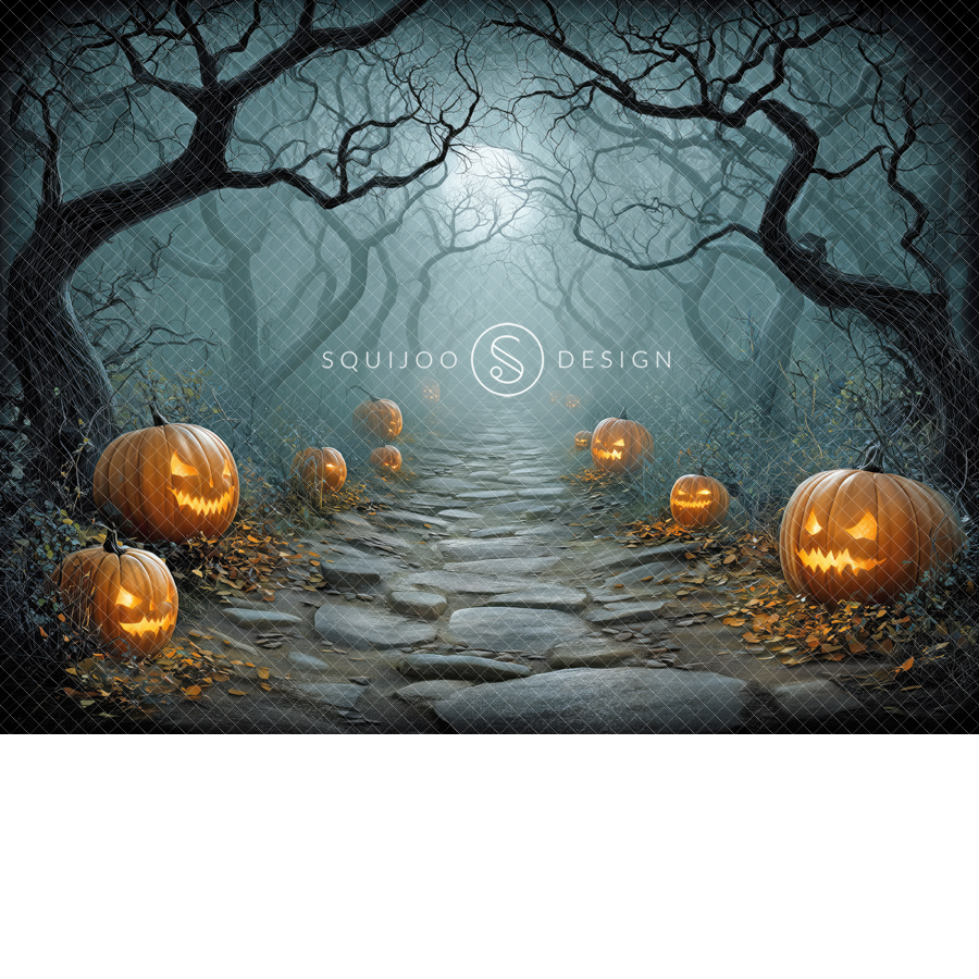 Halloween Digital Backdrop - Spooky Branches