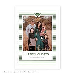 Holiday Card - Bow Stripes