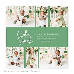 Cake Smash Marketing Board - Olive