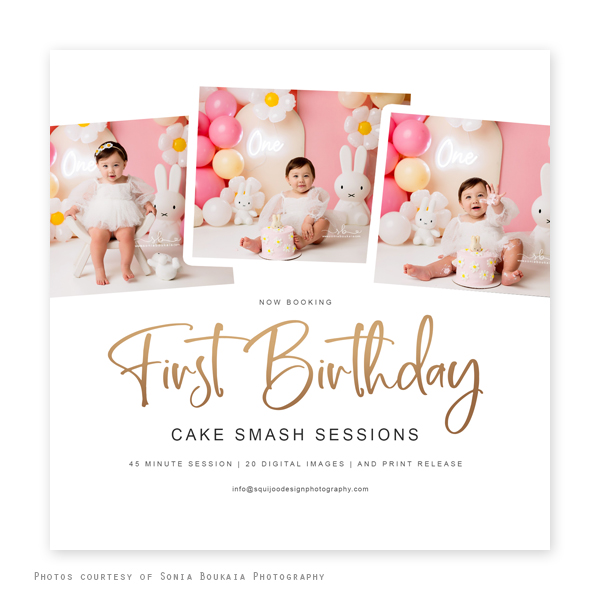 Cake Smash Marketing Board - Polaroid