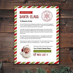 Letter From Santa Christmas Template