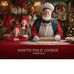 Santa Digital Backdrop - Baking Cookies