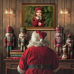 Santa Digital Backdrop - Frame On Wall