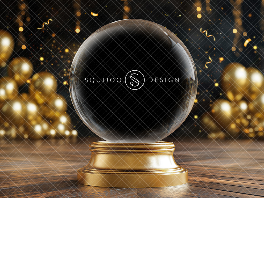 New Year Digital Backdrop - Globe Joy - Image 2