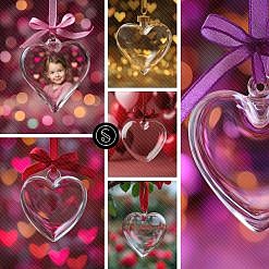 Valentine Digital Backdrops - Heart Ornaments