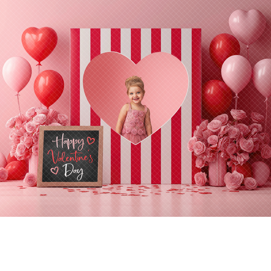 Valentine Digital Backdrop - Heart Box