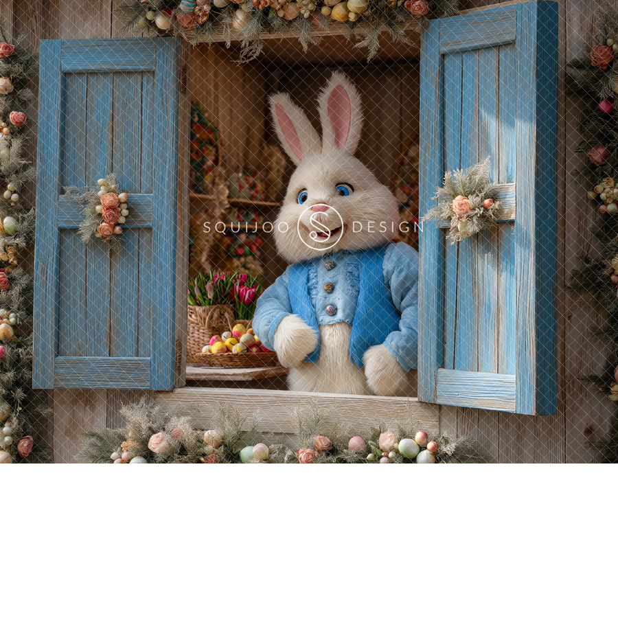 Easter Digital Backdrop - Bunny Window - Image 2